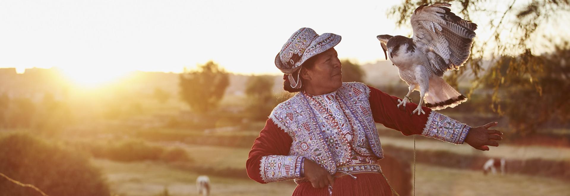 A Peru woman in traditional dress