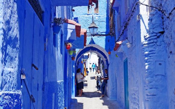 Street in Chefchaouen Morocco