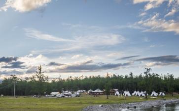 Ger camp near lake khuvsgul in Mongolia